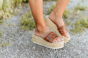 Floral Embossed Jute Platform Sandals6