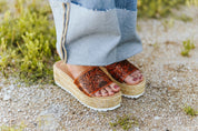 Floral Embossed Jute Platform Sandals6