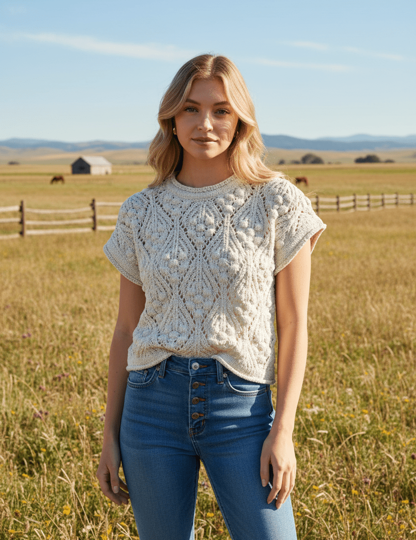 Floral Knit Crop TopS