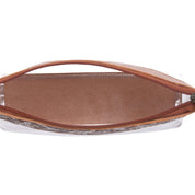 Floral Tooled Leather Clear Crossbody Bag