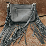 Floral Tooled Leather Crossbody Bag
