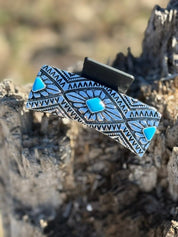 Floral Turquoise Hair Claw