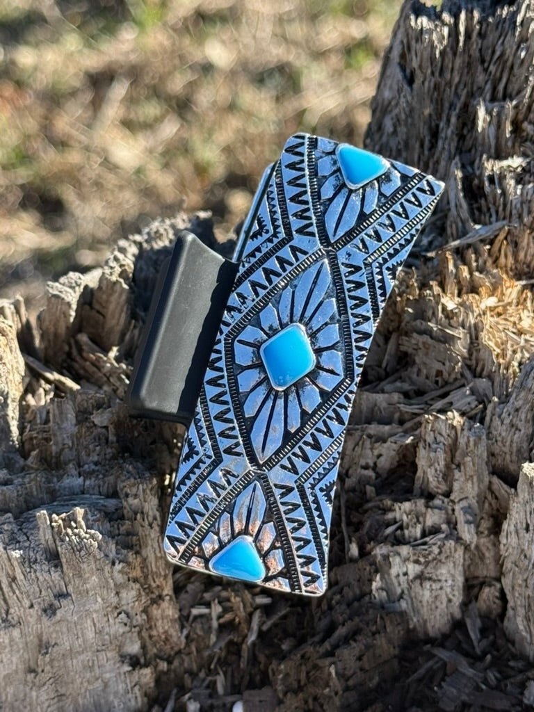 Floral Turquoise Hair Claw