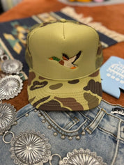 Flying Mallard Camo Embroidered Trucker Hat