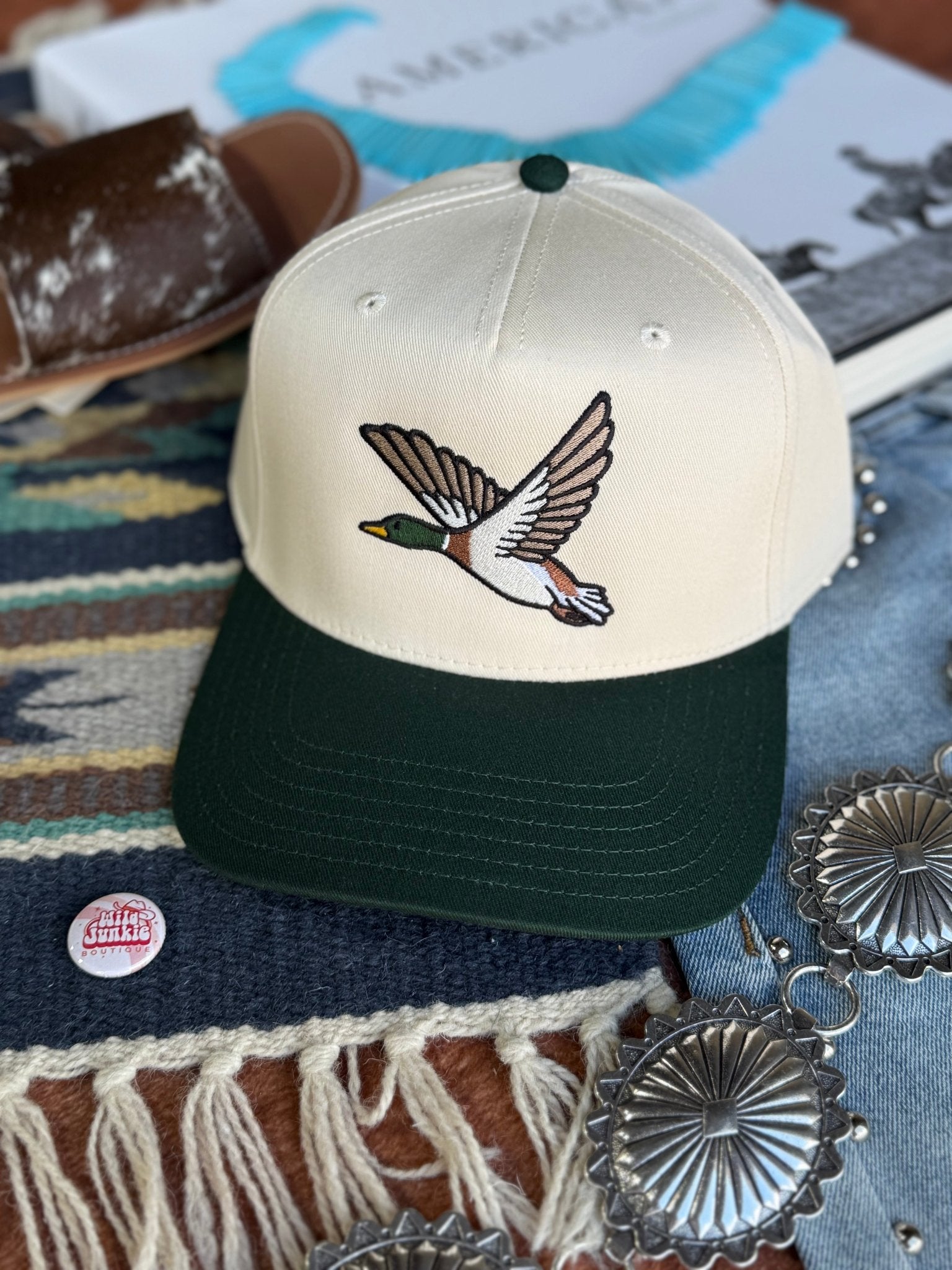 Flying Mallard Embroidered Trucker Hat