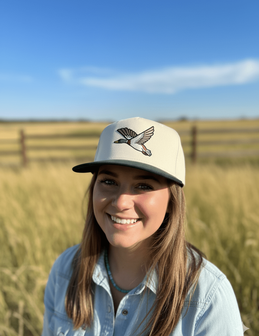 Flying Mallard Embroidered Trucker Hat