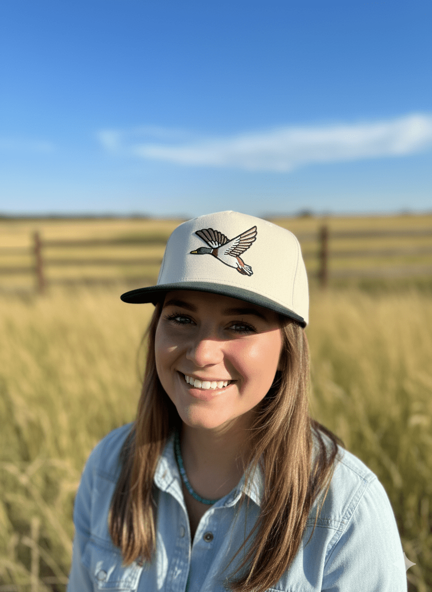 Flying Mallard Embroidered Trucker Hat