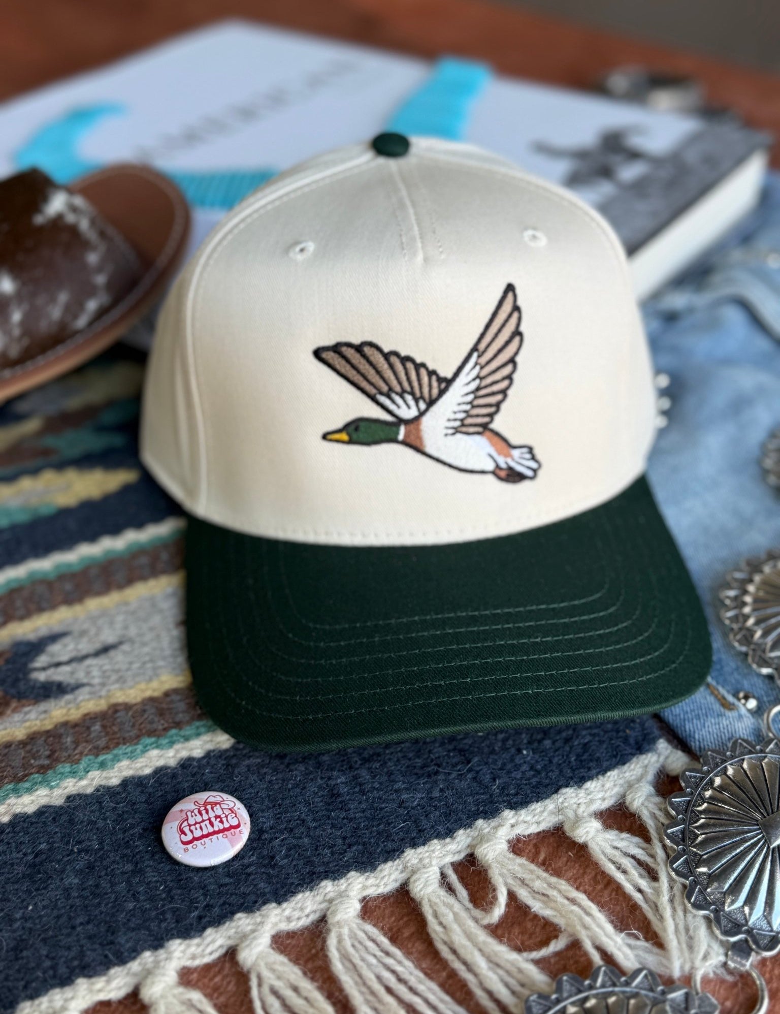 Flying Mallard Embroidered Trucker Hat