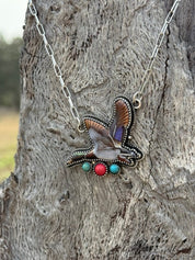 Flying Mallard Paperclip Chain Necklace
