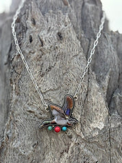 Flying Mallard Paperclip Chain Necklace