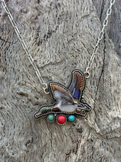 Flying Mallard Paperclip Chain Necklace