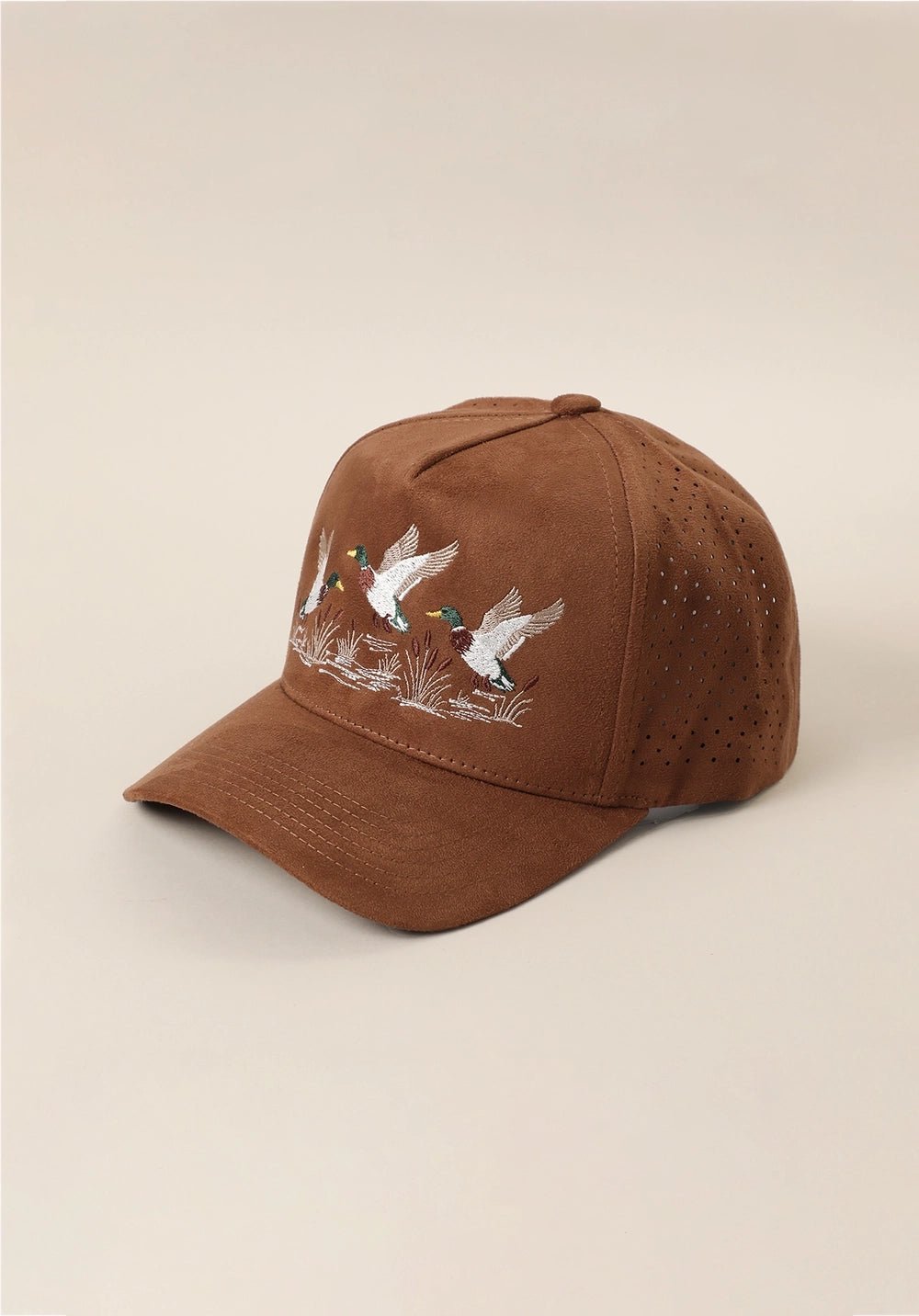 Flying Wild Mallard Embroidered Trucker Hat