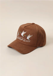 Flying Wild Mallard Embroidered Trucker Hat