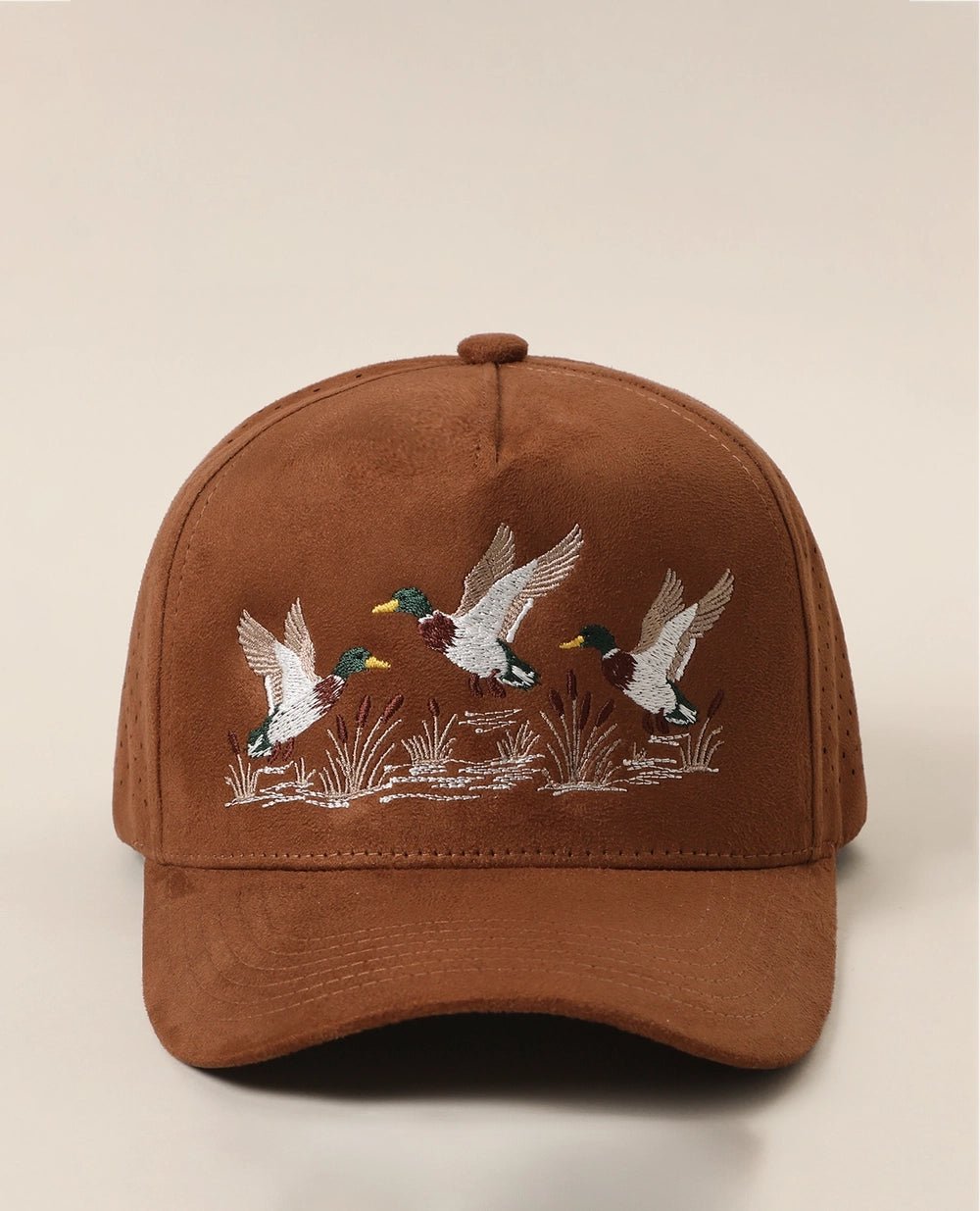 Flying Wild Mallard Embroidered Trucker Hat