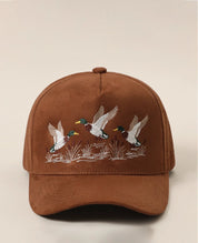 Flying Wild Mallard Embroidered Trucker Hat