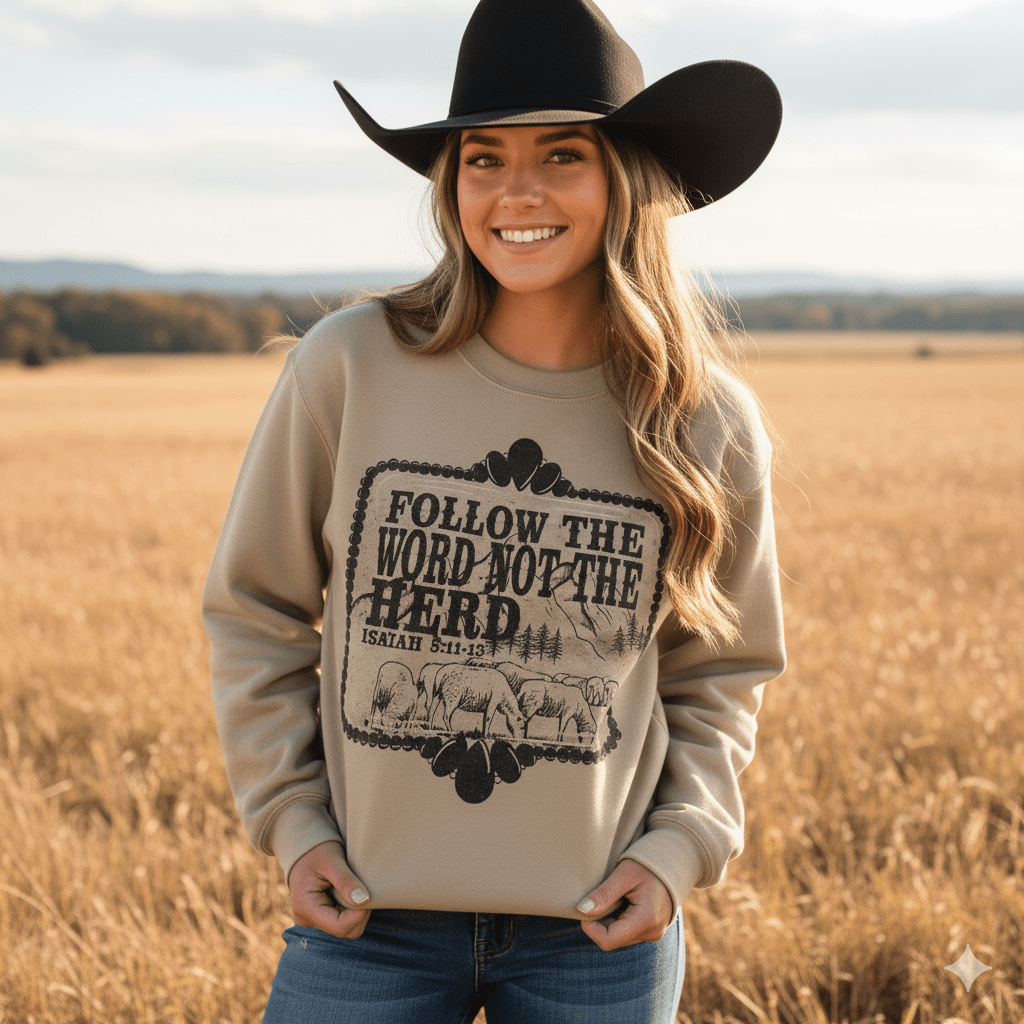 Follow The Word Not The Herd Graphic SweatshirtSandS