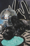 Fuzzy Buckle Slides - BlackS - 5/6