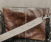 Gambler Cowhide Fringe Crossbody Bag