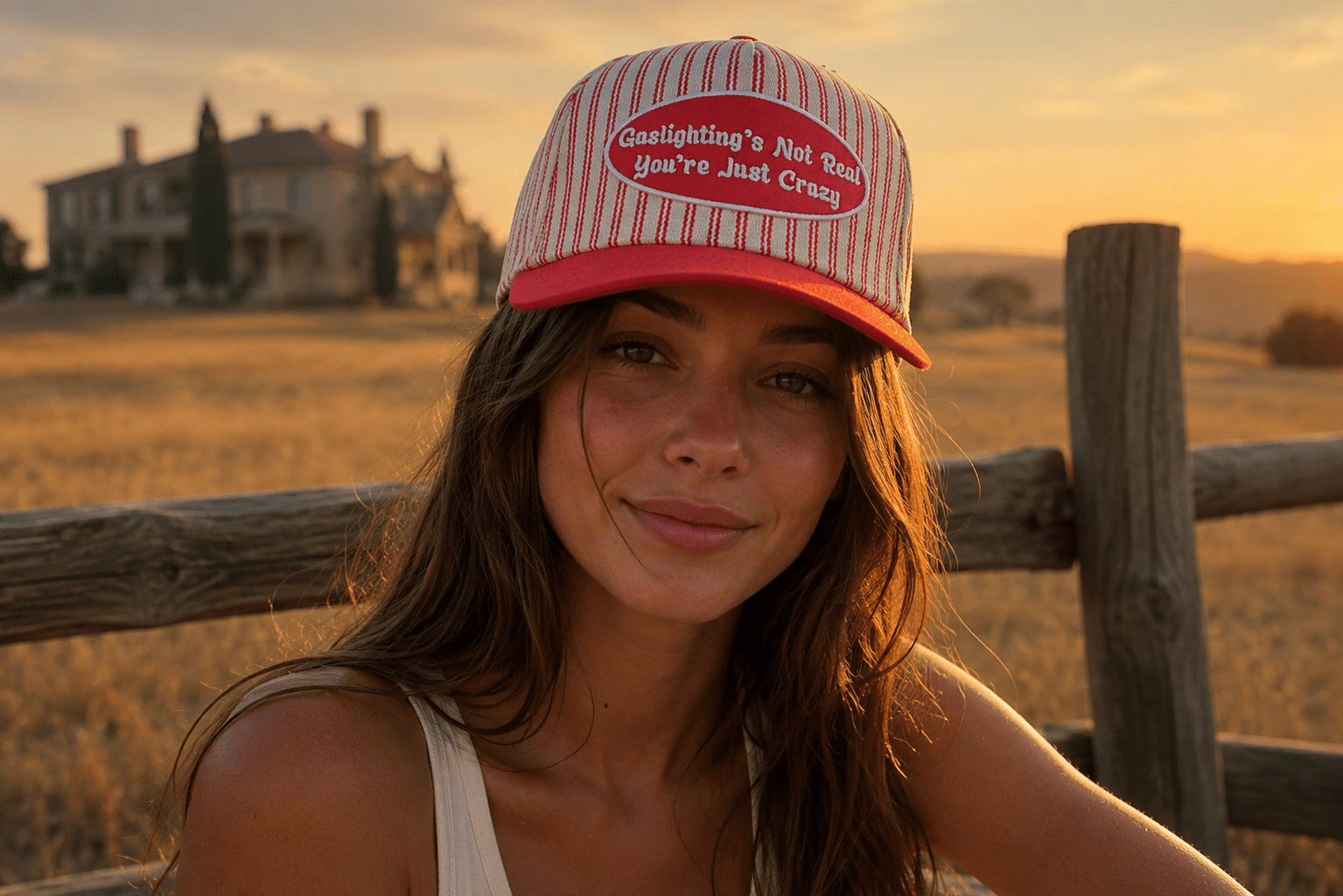 Gaslighting's Not Real Embroidered Trucker Hat