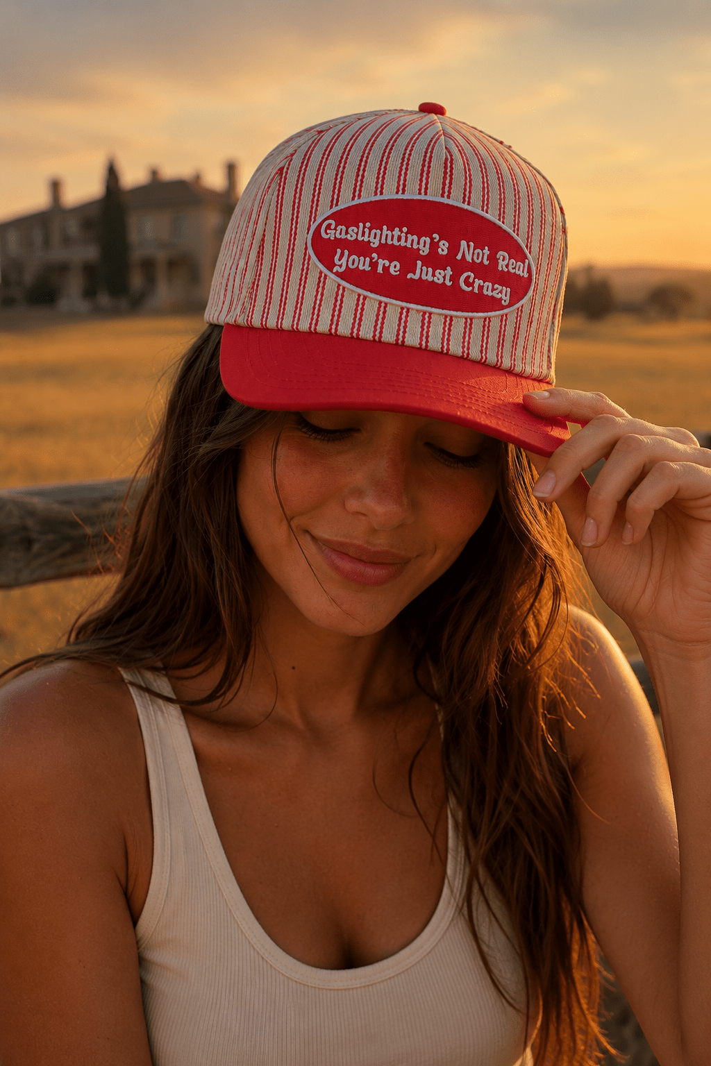 Gaslighting's Not Real Embroidered Trucker Hat