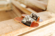 Genuine Cowhide Sandals - BlackMulti6