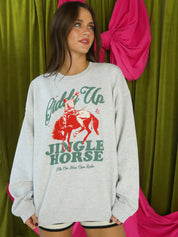 Giddy Up Jingle Horse Graphic SweatshirtS