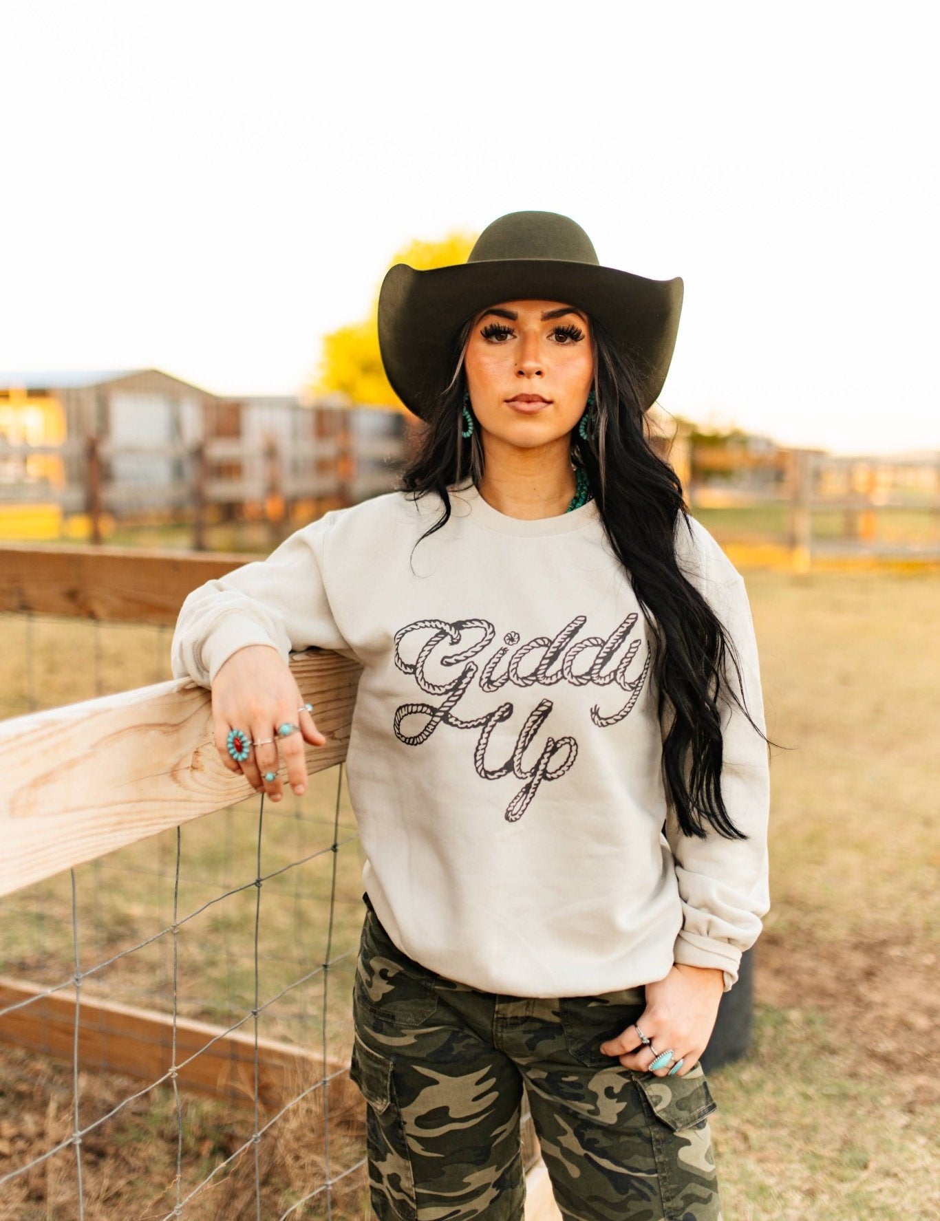 Giddy Up Twisted Rope Graphic SweatshirtSandS