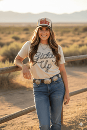 Giddy Up Twisted Rope Graphic TeeCementS