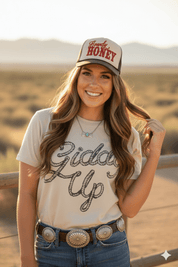 Giddy Up Twisted Rope Graphic TeeCementS
