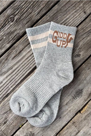 Giddy Up Western Crew Socks