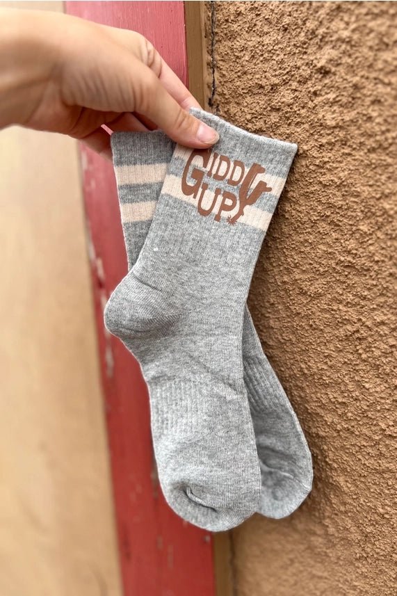 Giddy Up Western Crew Socks