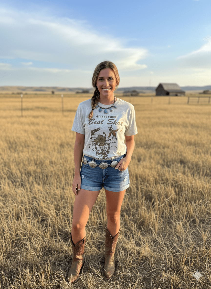 Give It Your Best Shot Graphic TeeHeather OatmealS