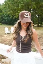 Give Thanks Embroidered Trucker Hat