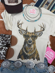 Glam Whitetail Deer Graphic TeeCementS