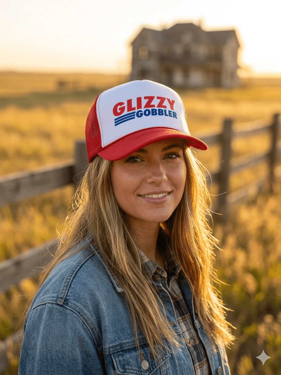 Glizzy Gobler Trucker HatRed & White