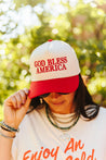 God Bless America Embroidered Trucker Hat