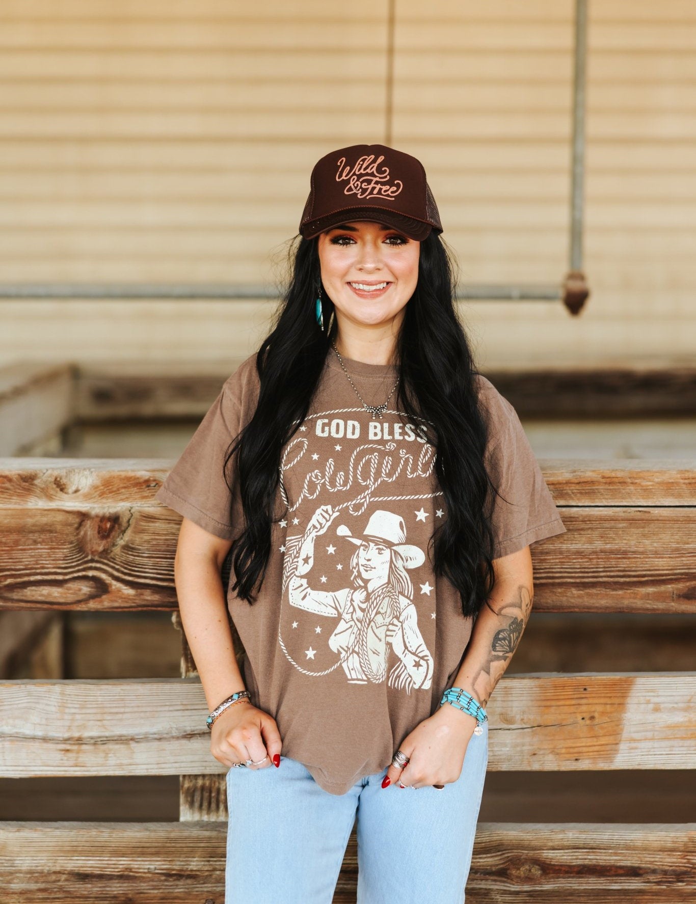 God Bless Cowgirls Graphic TeeS