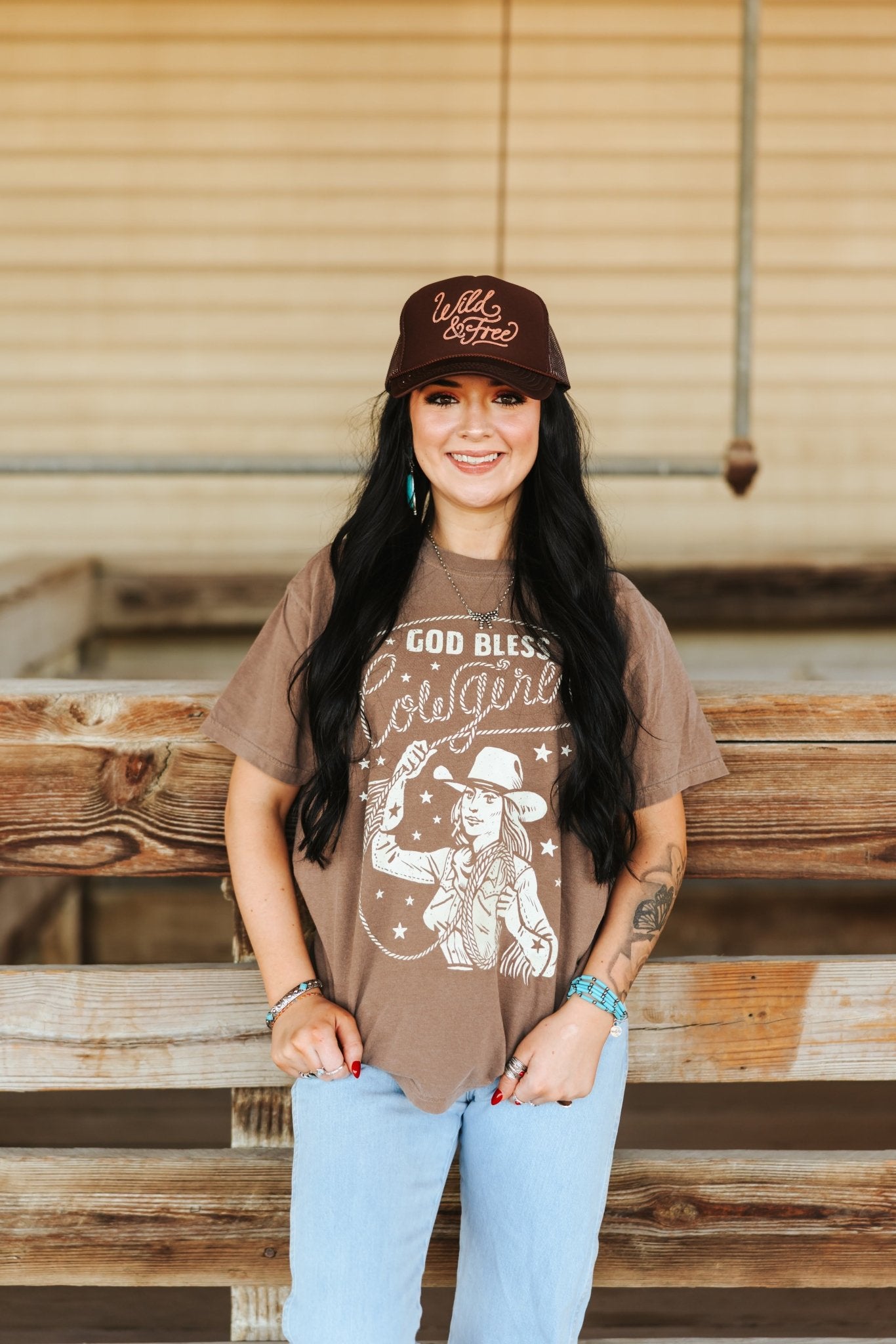 God Bless Cowgirls Graphic TeeS