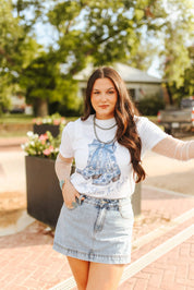 God Bless The Girls Graphic TeeWhiteS