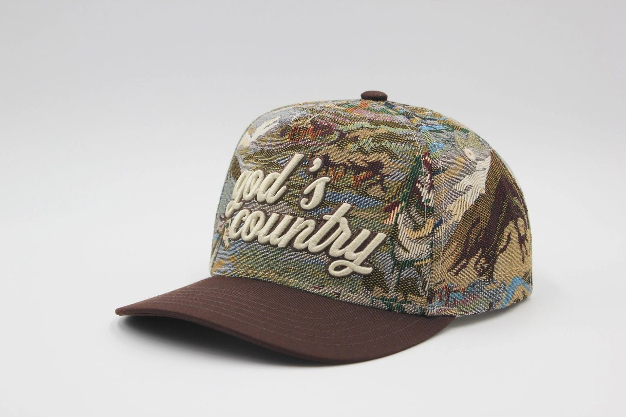 God's Country Scenic Embroidered Trucker Hat