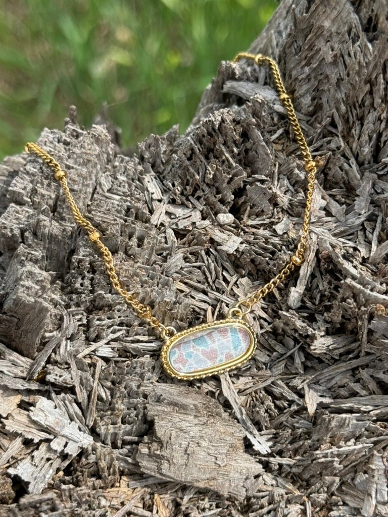 Gold Camo Chain Necklace