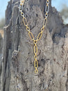 Gold Chunky Chain Lariat Necklace