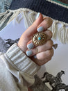 Gold Concho Turquoise Ring