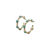 Gold Hoop Earrings with Turquoise