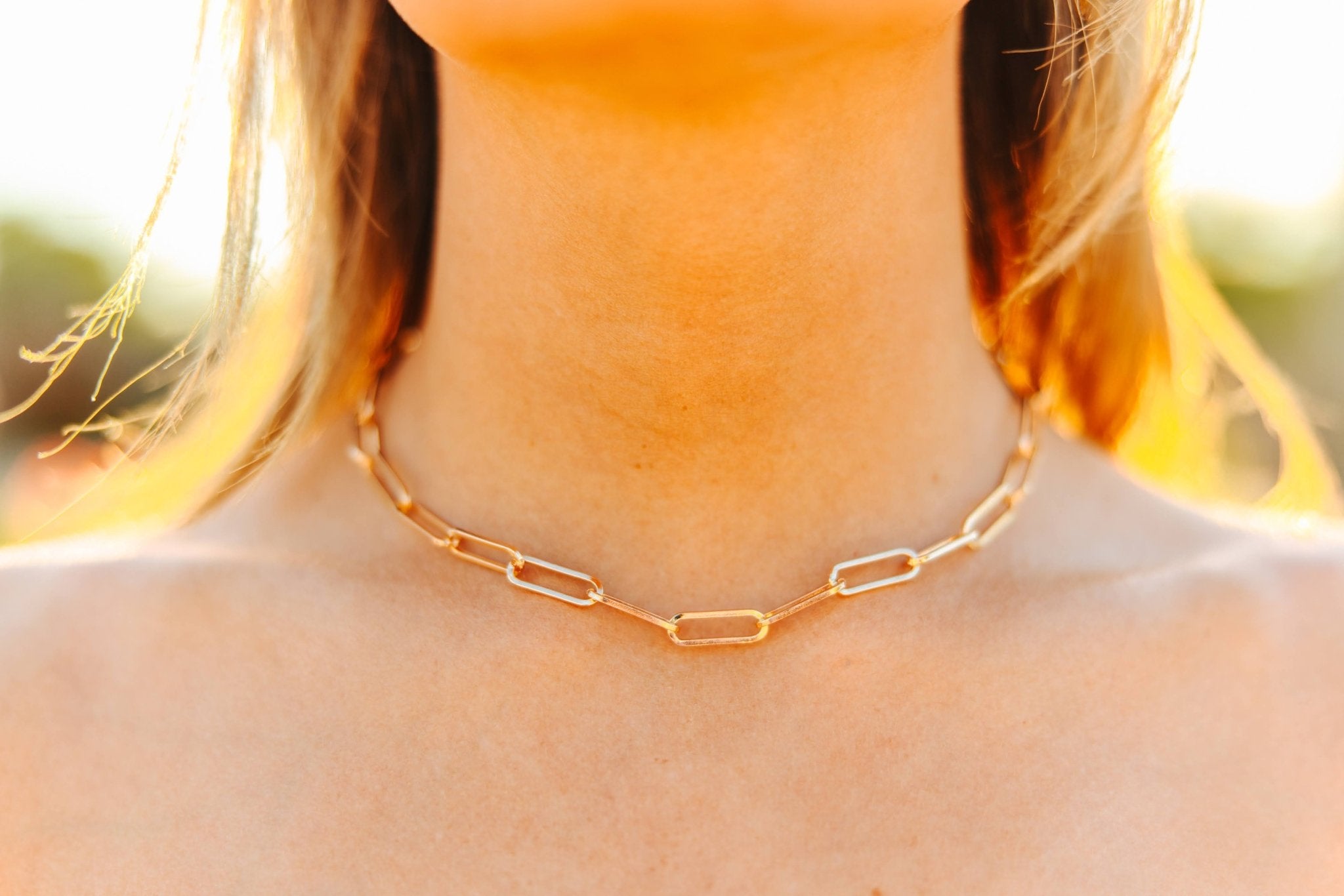 Gold Paperclip Choker