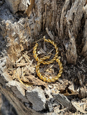 Gold Plated Twisted Hoop Earrings
