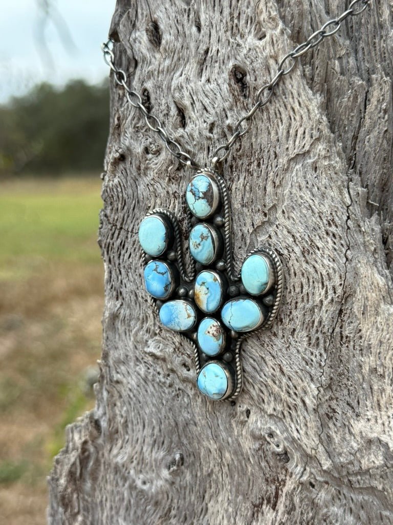 Golden Hills Cactus Necklace