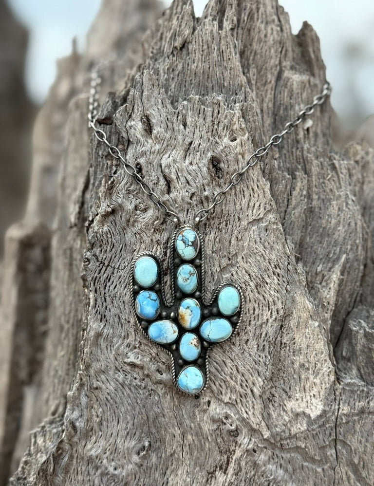 Golden Hills Cactus Necklace