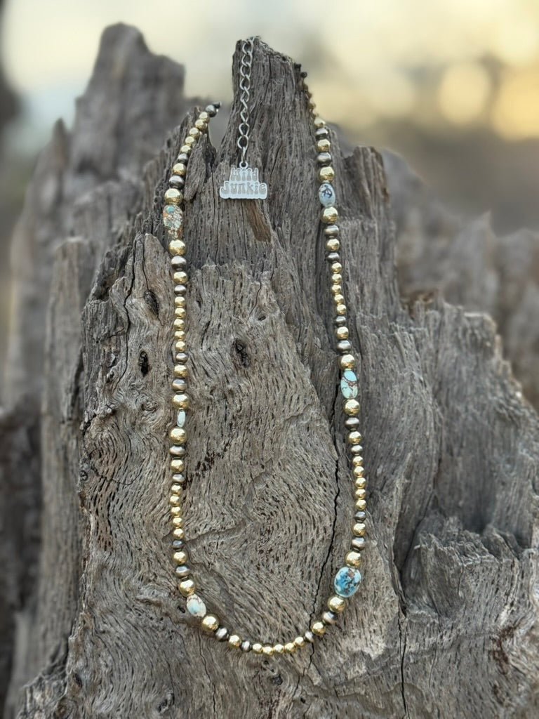Golden Hills Mixed Metals Beaded Necklace