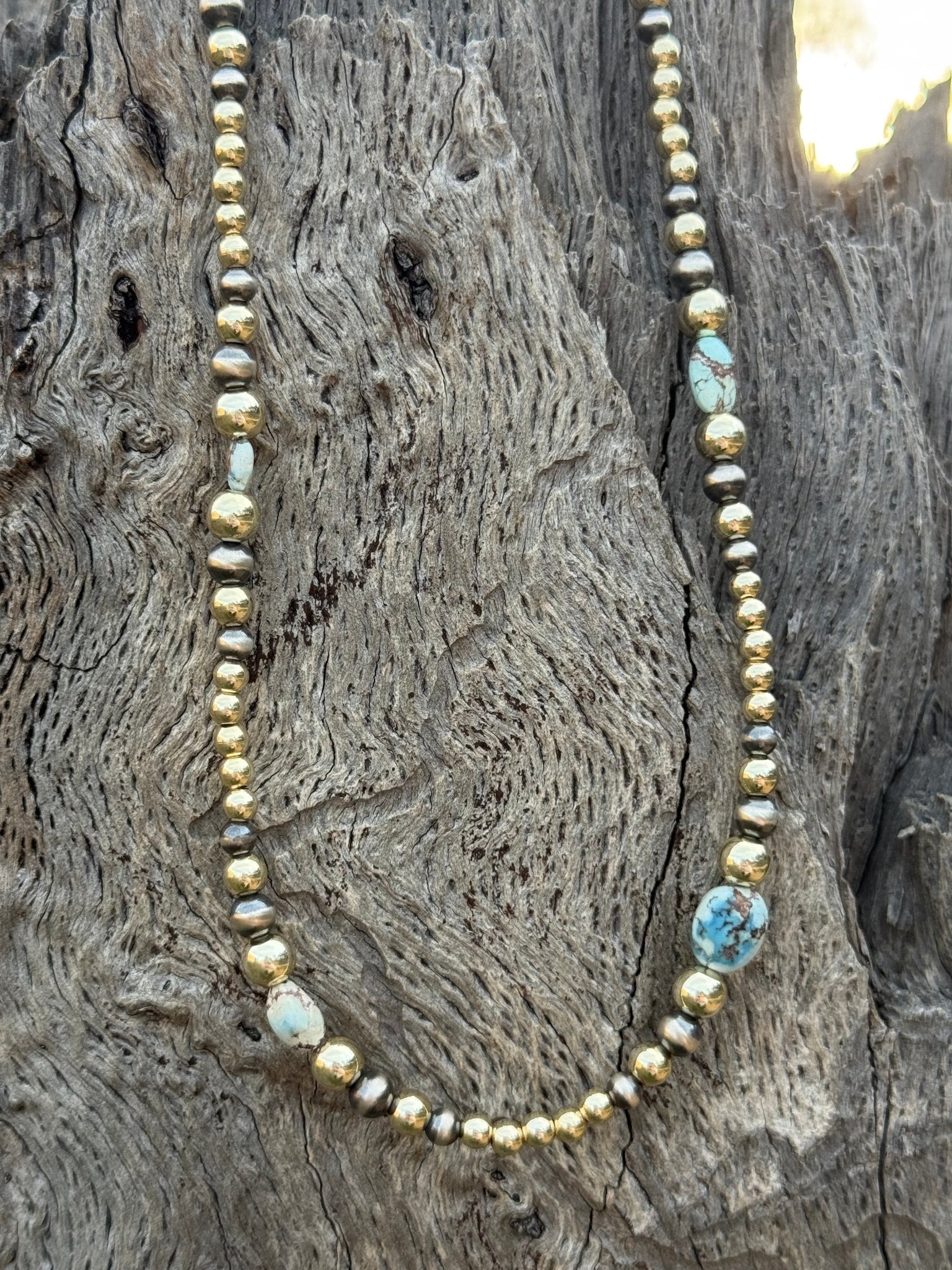 Golden Hills Mixed Metals Beaded Necklace